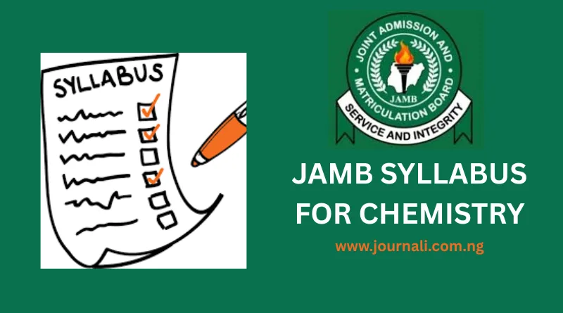 JAMB Syllabus For Chemistry