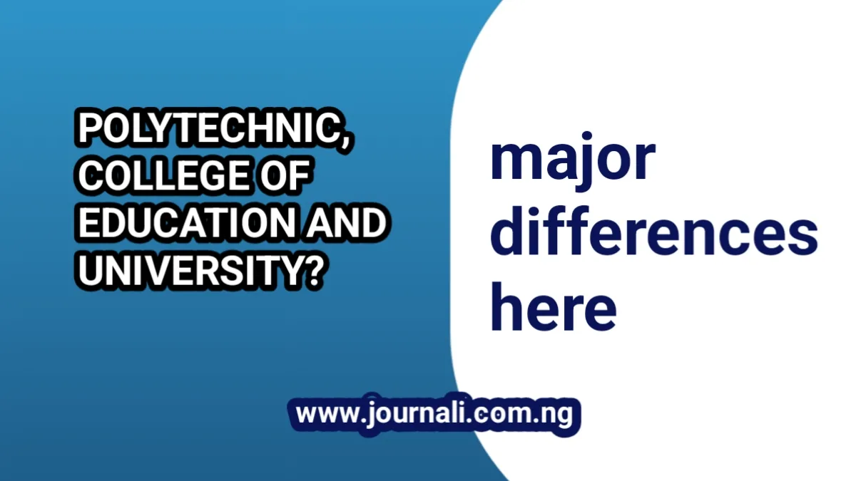 Differences Between Polytechnic, College of Education and University
