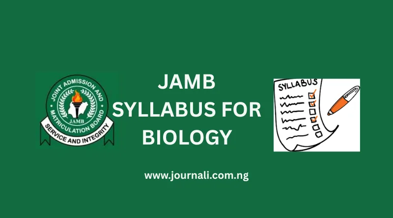 JAMB Syllabus For Biology