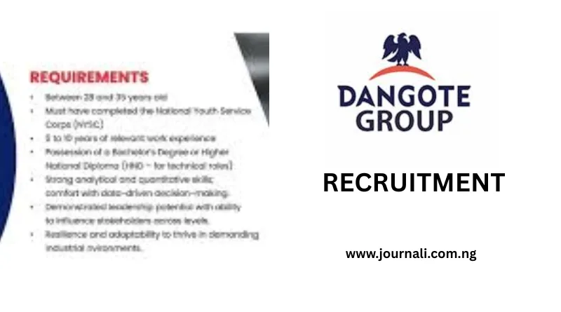 Dangote Group Recruitment 2026