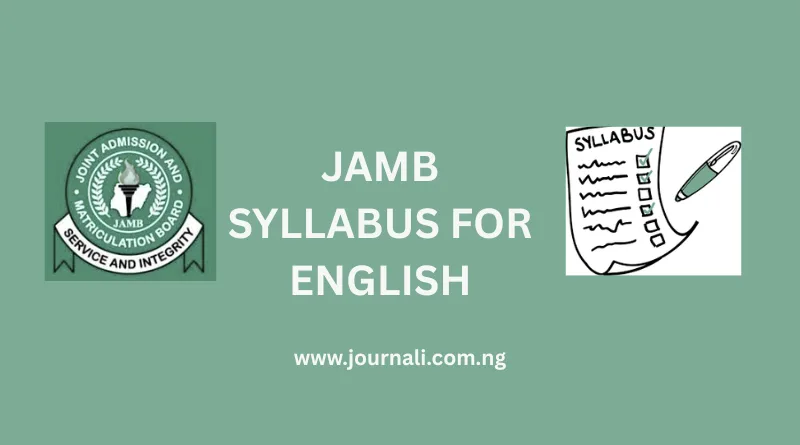 JAMB Syllabus for English Language